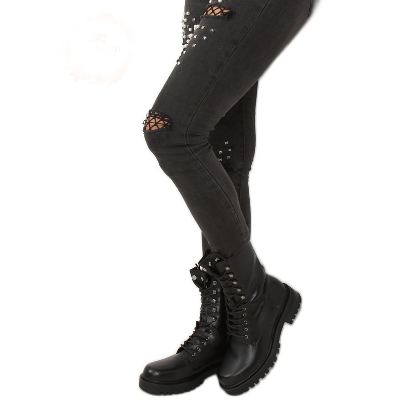 Botas militares negras con cordones NC1092 Black negro