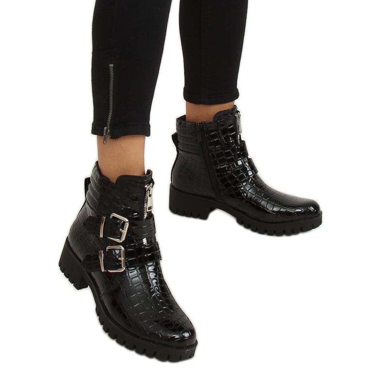Botas de mujer en charol negro XJ-29 Black