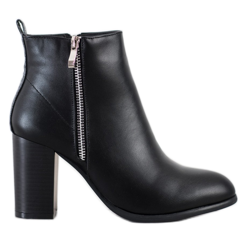Cm Paris Botas clásicas con cremallera decorativa. negro