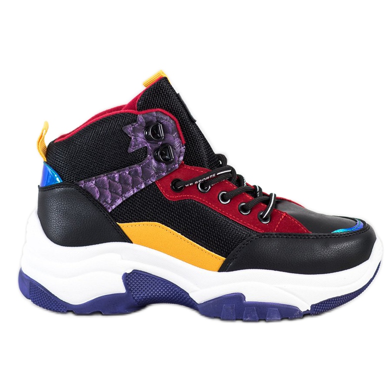 SHELOVET Zapatillas de colores negro multicolor