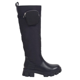 Botas negras con monedero RB100P Negro Botas negras con monedero RB100P Negro