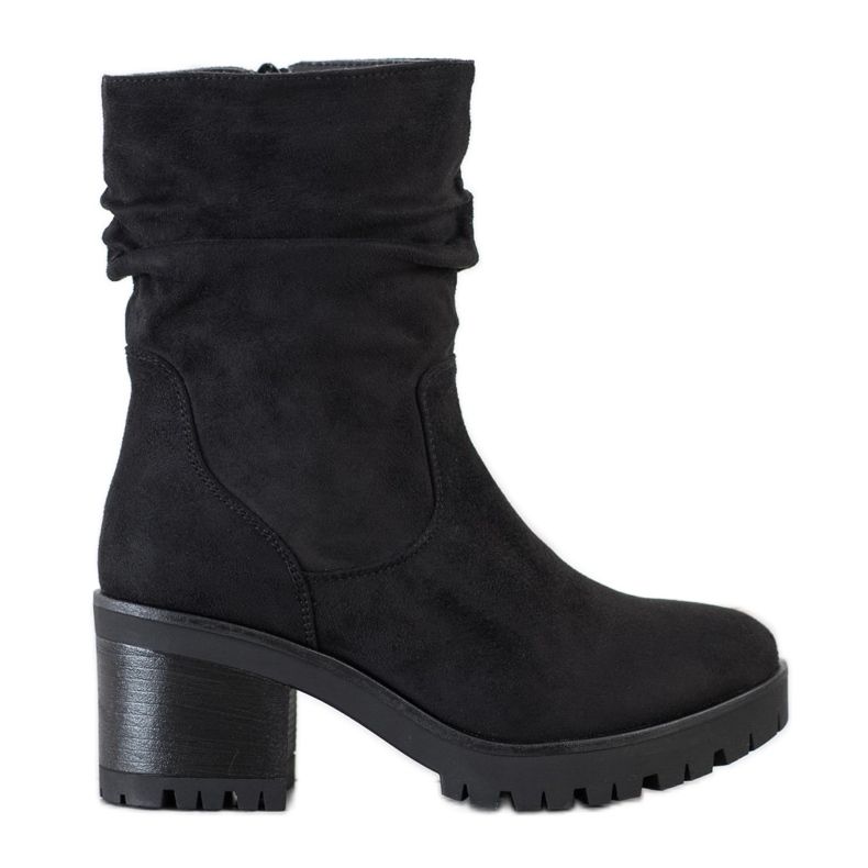 Flyfor Botas con parte superior con volantes negro Flyfor Botas con parte superior con volantes negro