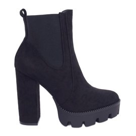 Negro Botas en la plataforma Jodhpur boots DA30P Black