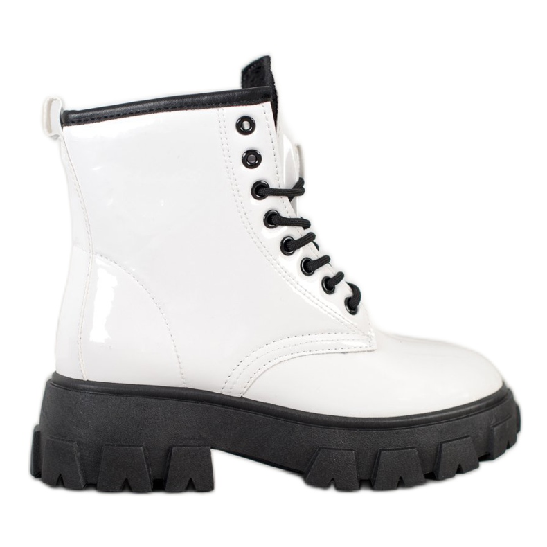 SHELOVET Tramperos barnizados en la plataforma blanco SHELOVET Tramperos barnizados en la plataforma blanco