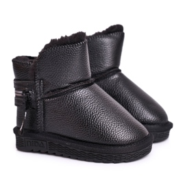 Apawwa Botas de nieve cálidas negras para niños Let It Snow negro Apawwa Botas de nieve cálidas negras para niños Let It Snow negro