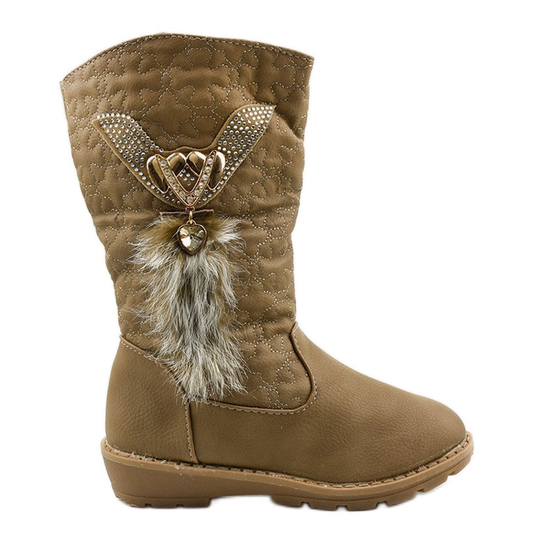 Botas térmicas infantiles Eilris para niñas beige caqui