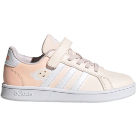 Zapatillas Adidas Grand Court C Jr FW4937 crudo rosa