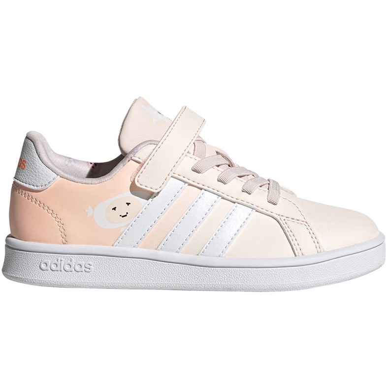 Zapatillas Adidas Grand Court C Jr FW4937 crudo rosado