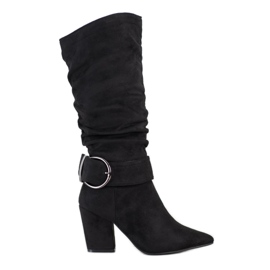 Sweet Shoes Botas elegantes con hebilla negro