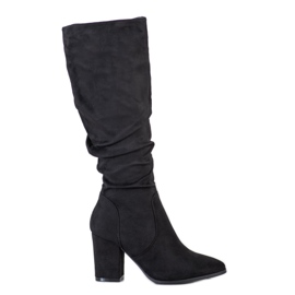 SHELOVET Botas calientes en el poste negro
