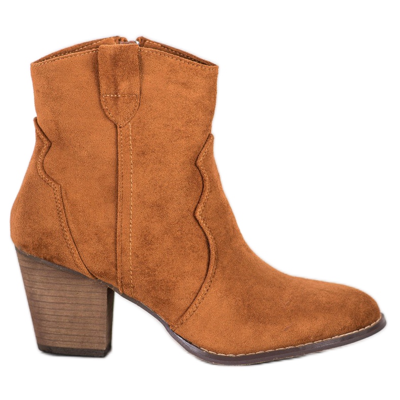 Bestelle Botas de vaquero de gamuza en el pilar marrón