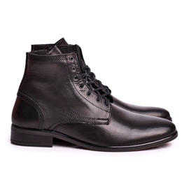 KENT Botines de piel hombre Bruno negro