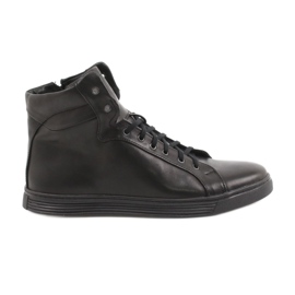 Zapatillas de cuero para hombre KENT negro Chris