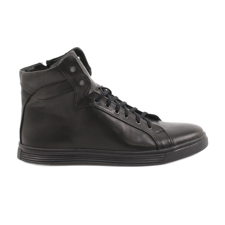 Zapatillas de cuero para hombre KENT negro Chris