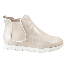 Botines deportivos oro 1602 beige plata Botines deportivos oro 1602 beige plata