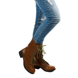 Botas con cordones marrón oscuro S10