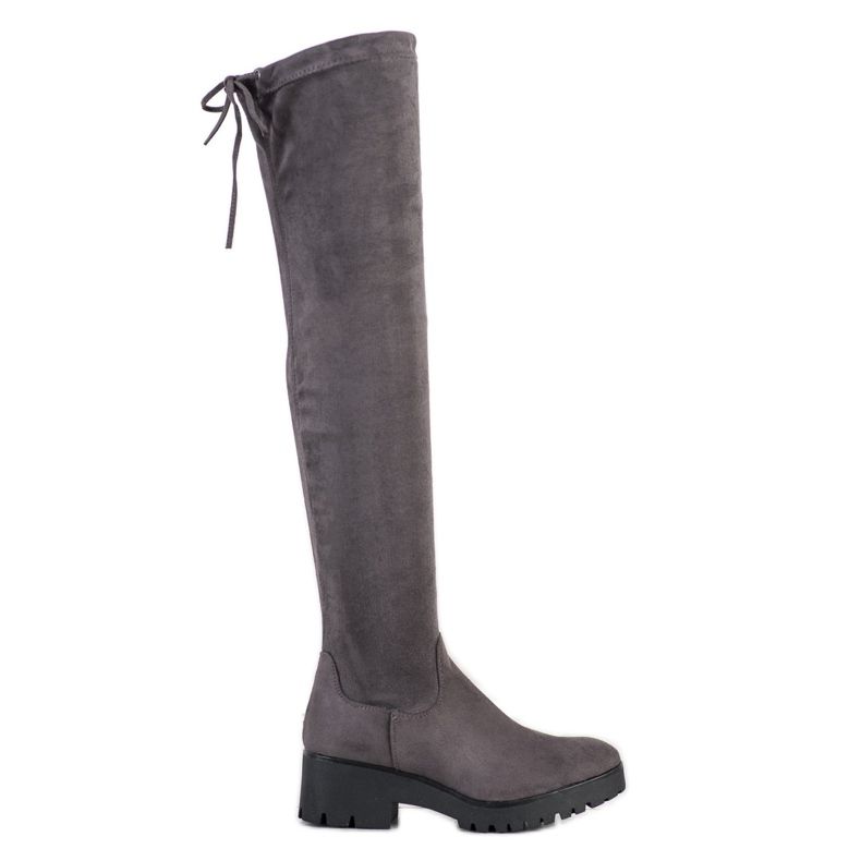 Seastar Botas de muslo en la plataforma gris