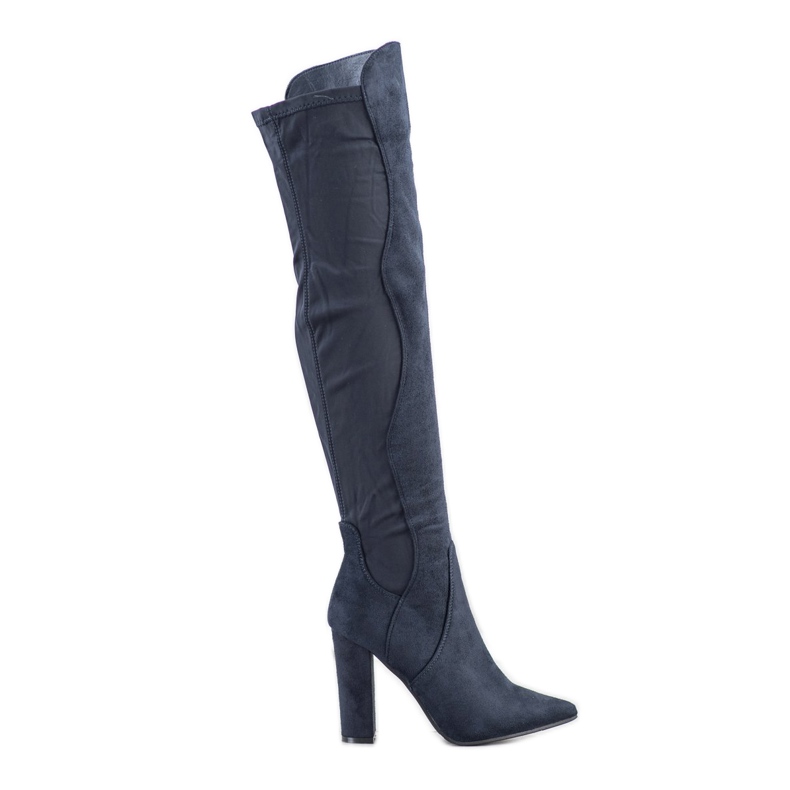 Sweet Shoes Botas altas en Spitz azul marino azul