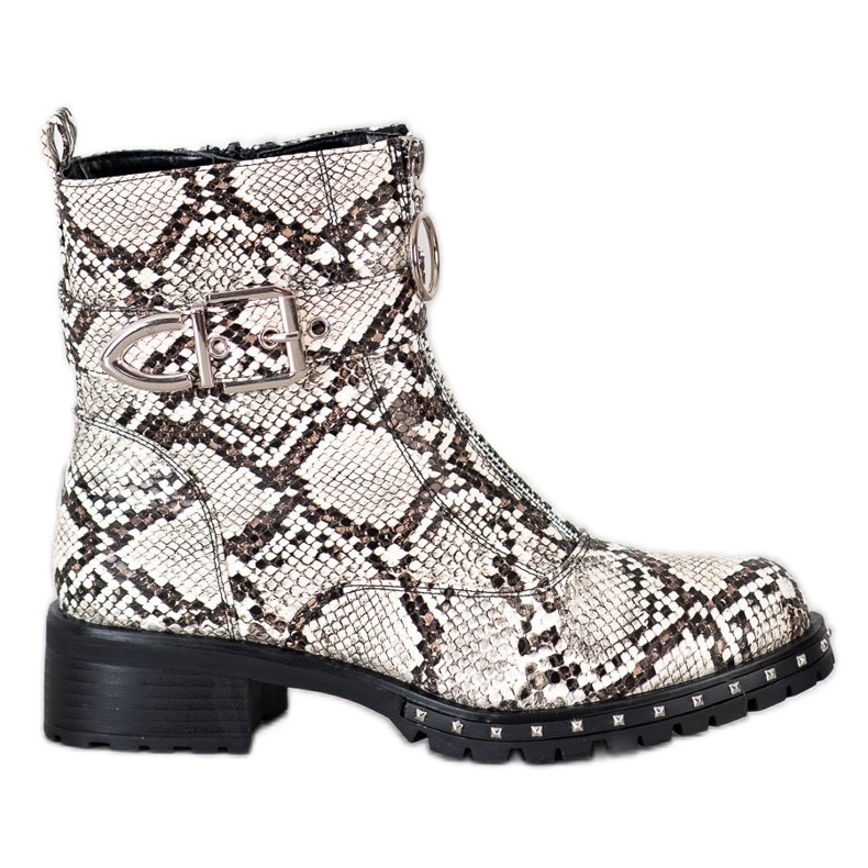 Kayla Trabajadores con estilo de estampado de serpientes multicolor