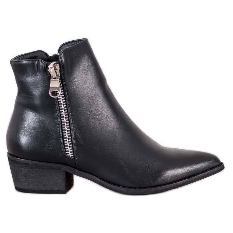 Queentina Botas cómodas en Spitz negro Queentina Botas cómodas en Spitz negro