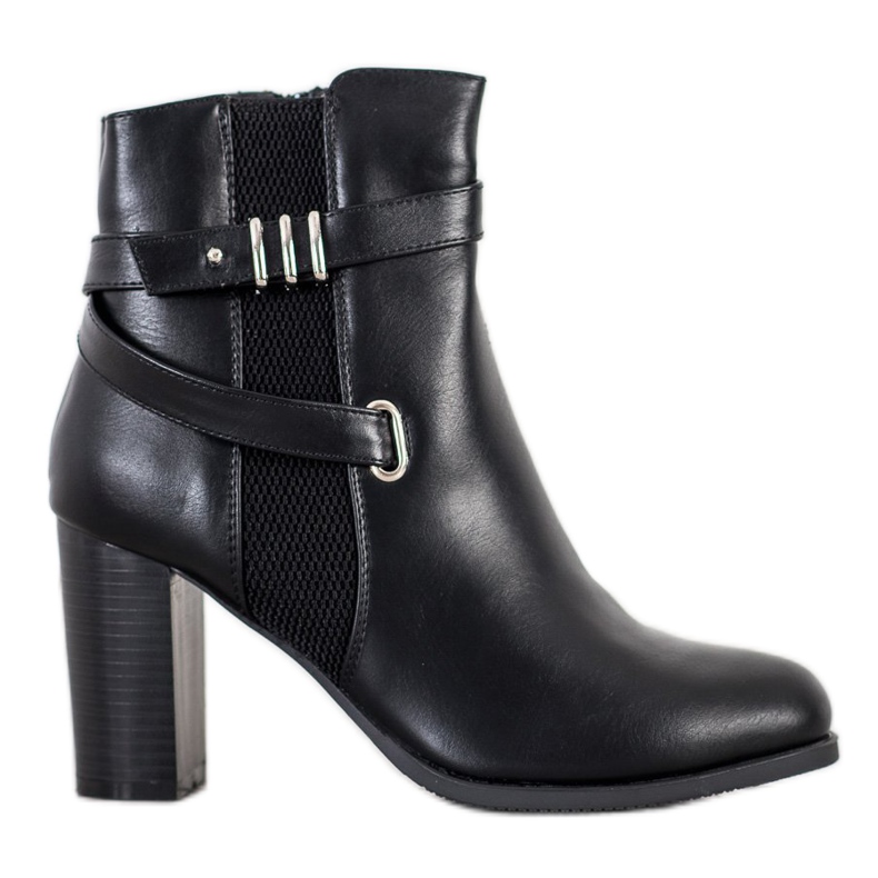 Queen Vivi Botas con Rayas Decorativas negro