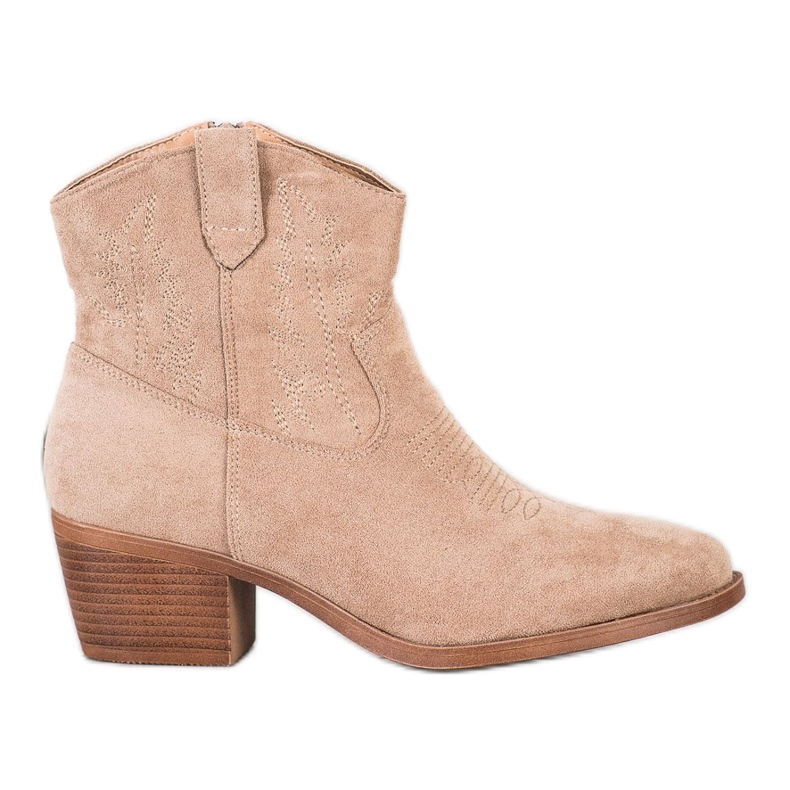 Cm Paris Botas de vaquero de gamuza con estilo beige