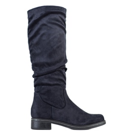 Super Me Botas con circonita cúbica azul marino azul Super Me Botas con circonita cúbica azul marino azul
