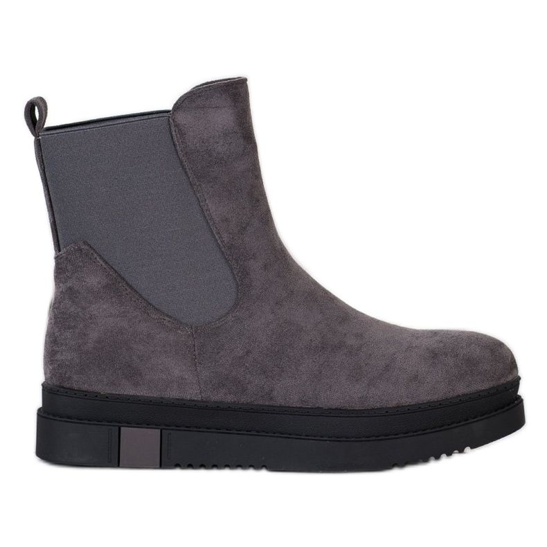 Gogo Botas sin cordones en la plataforma gris