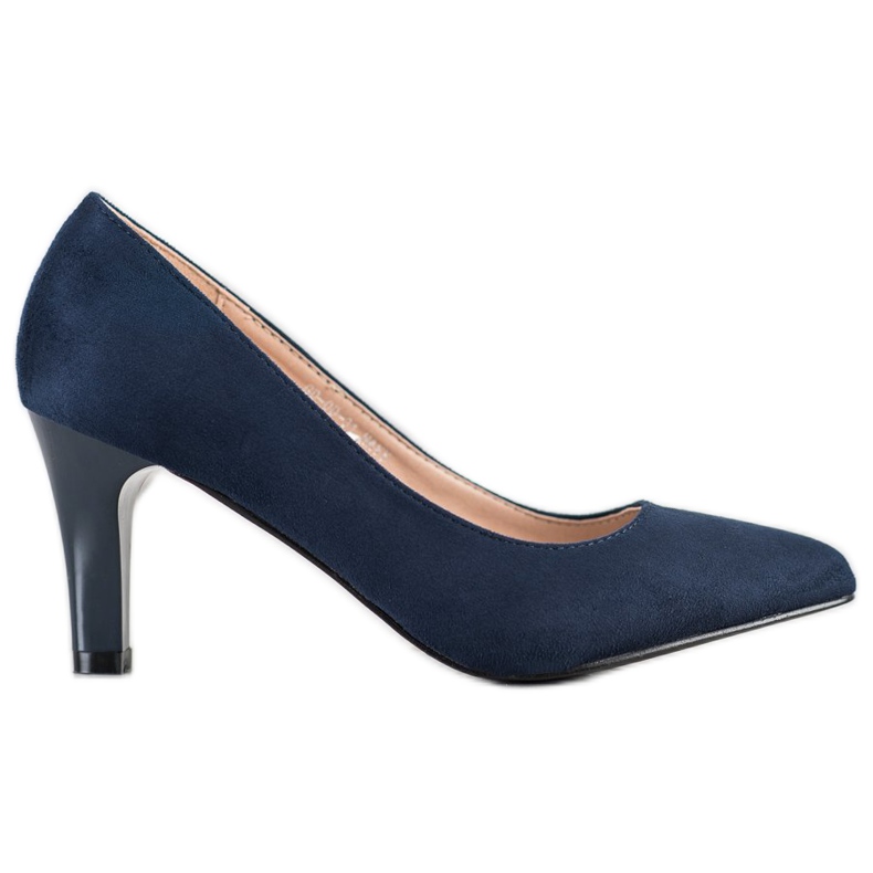 Goodin Bombas de gamuza azul marino azul