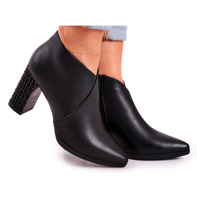 Botas de mujer en el poste Sergio Leone negro BT497