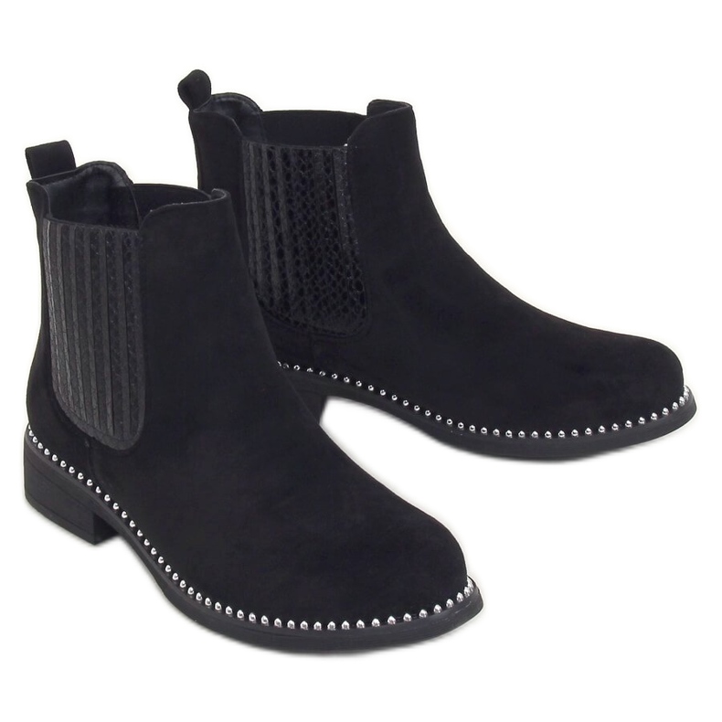 Botines Chelsea negros, ante negro HQ231 Negro