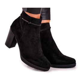 Botas De Tacón Sergio Leone Suede Black BT306 negro