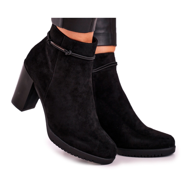 Botas De Tacón Sergio Leone Suede Black BT306 negro