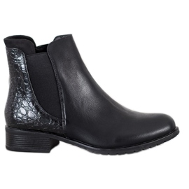 Kayla Botas casual con estampado de serpiente negro