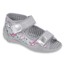 Calzado infantil befado 242P105 rosado plata