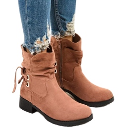 Botines Afforen de ante rosa