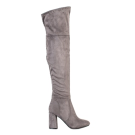 Balada Botas elegantes por encima de la rodilla beige