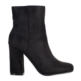 SHELOVET Botas altas de ante negro