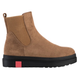 Seastar Botas en la plataforma caqui verde