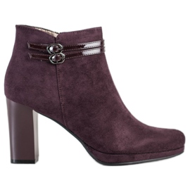 M.Daszyński Botas elegantes con rayas rojo multicolor