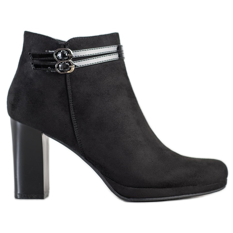 M.Daszyński Botas elegantes con rayas negro