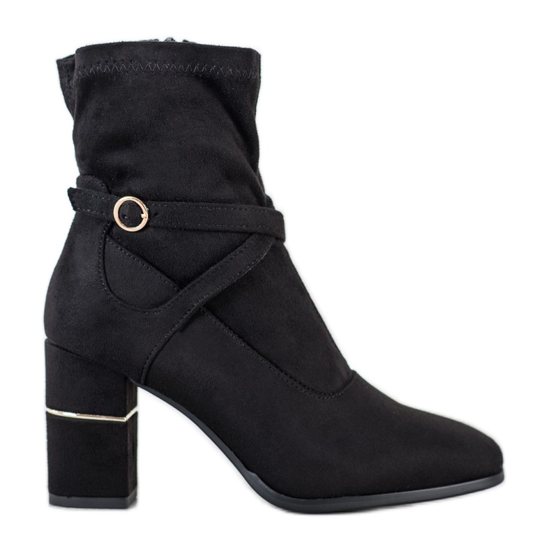 Goodin Botas con inserto dorado negro