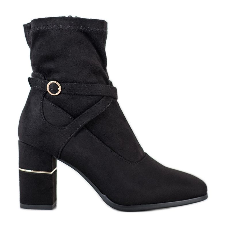 Goodin Botas con inserto dorado negro Goodin Botas con inserto dorado negro
