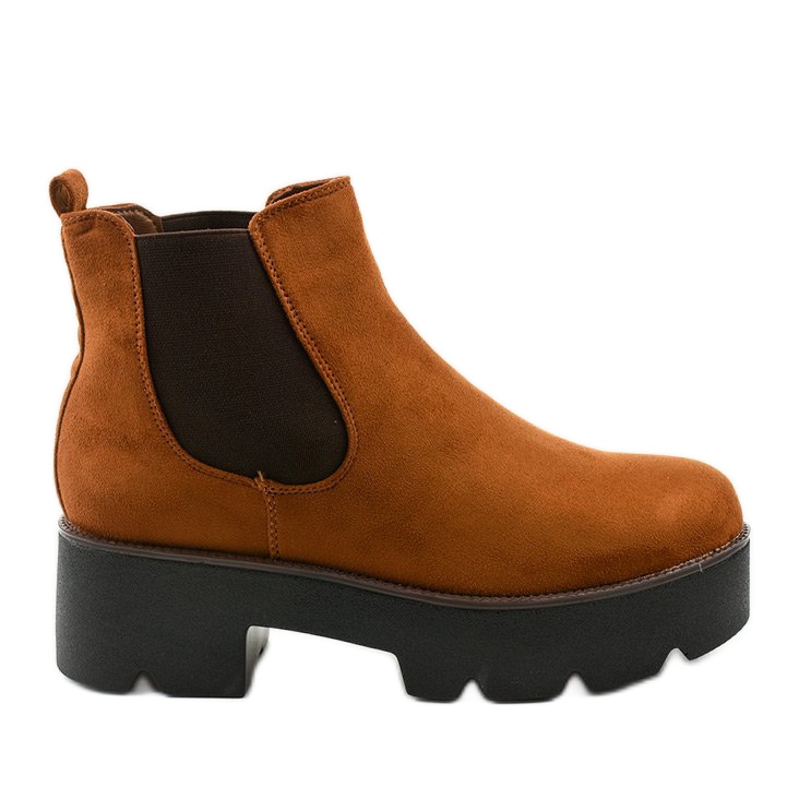 Botas de ante camel en la plataforma de Arnlando marrón amarillo Botas de ante camel en la plataforma de Arnlando marrón amarillo