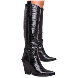 HAN Botas De Mujer Con Tacón Negro Más Alto