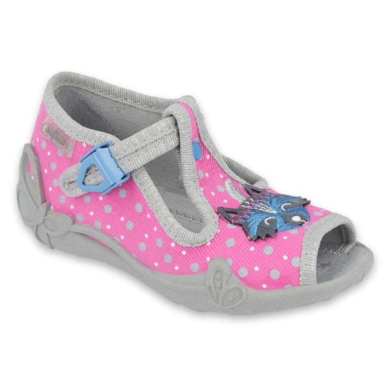 Calzado infantil befado 213P124 rosado gris