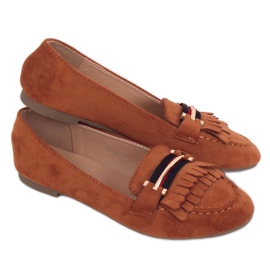 Mocasines mujer camel 88-381 Camel marrón multicolor