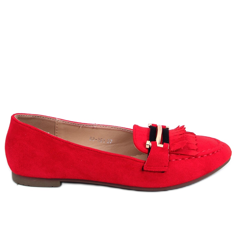 Rojo Mocasines de mujer 88-381 Rojo