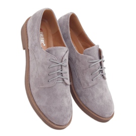 Mocasines grises con cordones TU146 Grey