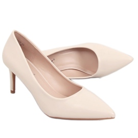 Stilettos tacón bajo beige CD62P Beige